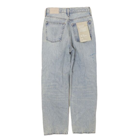 EVERLANE The 90's Way High Jean 25 Rigid Paint Splatter Light Blue Wash NWT B70 - Picture 3 of 6